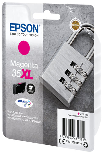 Epson Padlock Singlepack Magenta 35XL DURABrite Ultra Ink Epson Padlock Singlepack Magenta 35XL DURABrite Ultra Ink